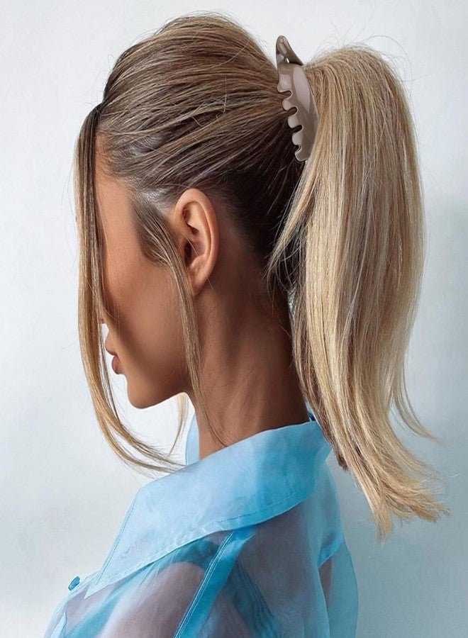 Hapdoo 4PCS Small Banana Clip for High Ponytail, Banana Clips for Thin Hair Strong Hold Bun Holder Jaw Barrettes for Women and Girls - Image 4